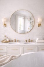 Handmade Round Brass Wall Mirror | Minimalist Home Decor - Image 5