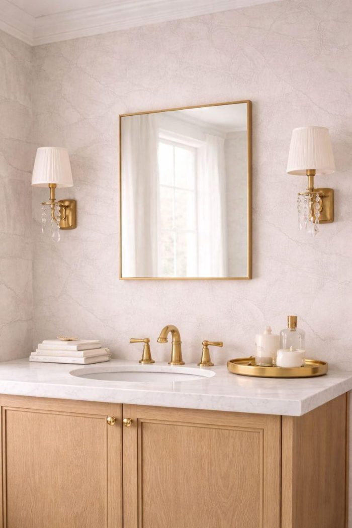 Handcrafted Rectangular Brass Mirror – Gold Frame Wall Mirror for Bedroom & Vanity - Image 5