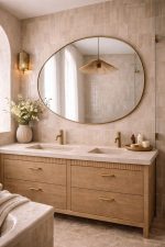 Handcrafted Oval Brass Mirror – Large Gold Frame Wall Mirror for Living Room & Entryway - Image 5