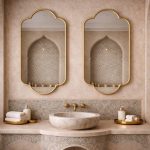 Scalloped Brass Wall Mirror – Elegant Vanity Mirror for Bedroom or Living Room - Image 2