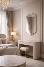 Scalloped Brass Wall Mirror – Elegant Vanity Mirror for Bedroom or Living Room - Image 7