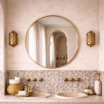 Handmade Round Brass Wall Mirror | Minimalist Home Decor