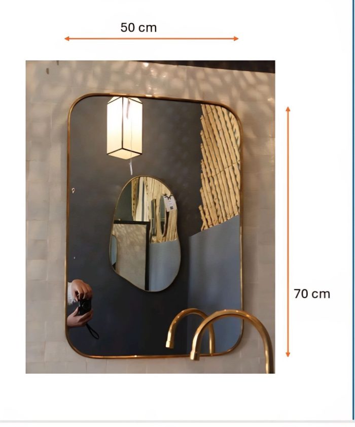 3 Brass Mirrors - Image 2