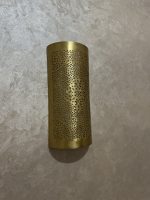 Handmade diamond medallion brass wall sconce with intricate perforated pattern and warm decorative up-and-down lighting.