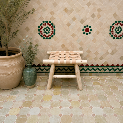 Small Natural Leather Bench handcrafted from solid wood with a genuine natural leather seat