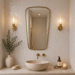 Tapered Brass Mirror handmade Moroccan brass frame